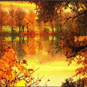 Осеннее озеро-2, художник Alex-08