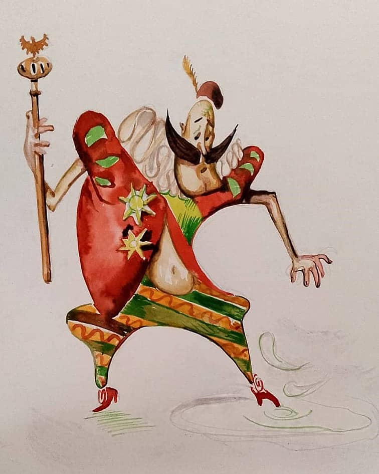 Иллюстрация к немецкой сказке "Странный прием"