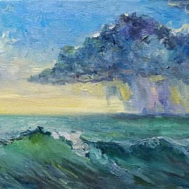 Дождь над Чёрным морем.Пленэр ZhNataly