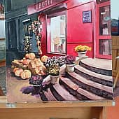 Магазин цветов (2), художник Валерий Вальков