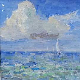 Облако над морем. Солнечный день. Пленэр ZhNataly