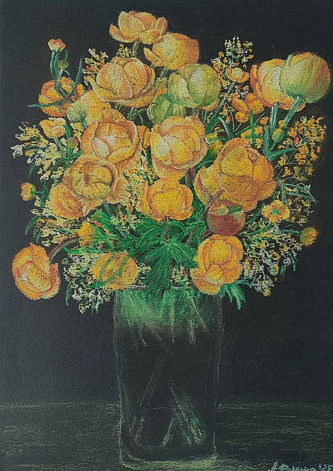 Купальница. Весенний букет.