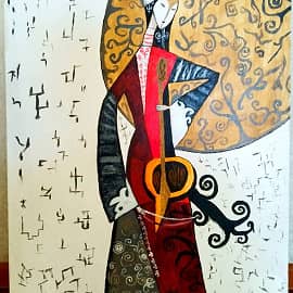 Казашка и кобыз