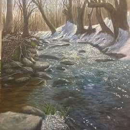 " Визуализирую Весну " готова второй слой и лесировки .. сохнет  для окончательного результата