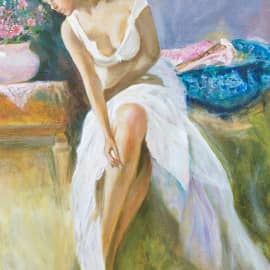 Девушка в белом платье