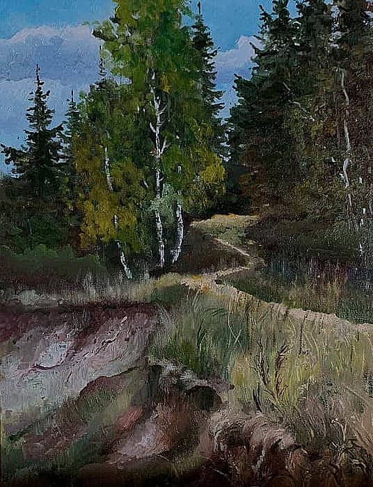 У крутояра.Этюд.