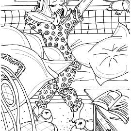 Пробуждение (Детская раскраска)