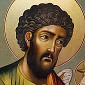 Икона апостола евангелиста Луки (1), художник Павел Корзухин