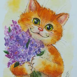 Открытка с котом - 5