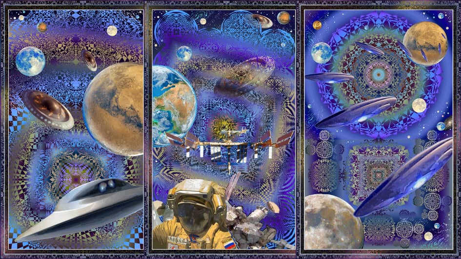 Реальные Виртуальности космических миров (триптих)