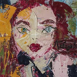 Картина Игра с зеркалом Абстрактный женский портрет Екатерина Лебедева художник