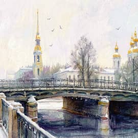 -Крюков канал-a view of the Kryukov Canal in Saint Petersburg-stylization-flow-