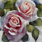 Картина "Розовые розы".