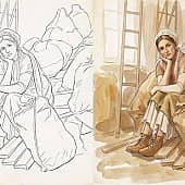 Альдонса. Свет в пыльном амбаре. (2), художник Сергей Куценко