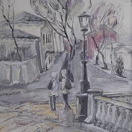 Двое у уличного фонаря или неслучившийся пленэр