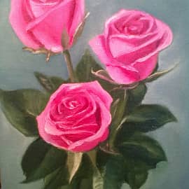 Розовые розы....