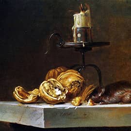 Натюрморт с мышью и свечой. (копия)