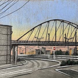 Красноярск. Вантовый мост.