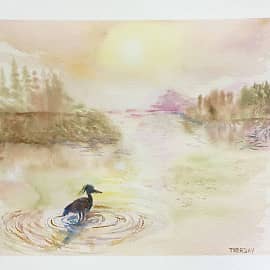 Цапля отдыхает