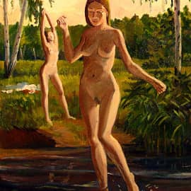 Вечерние купальщицы