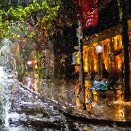 Улица, дождь.