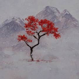 Картина "Одинокий в горах"