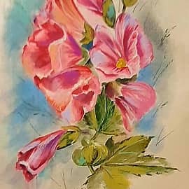 Цветок акварельный