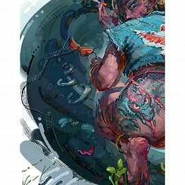 Синий дракон.