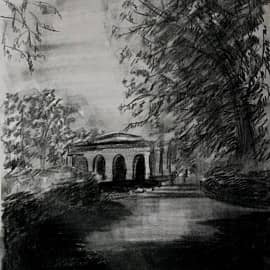 Нижний городской сад. Рязань. Этюд.