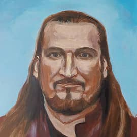 Мужской портрет на светлом фоне вариант2