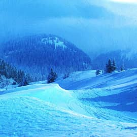 Горы в тумане.