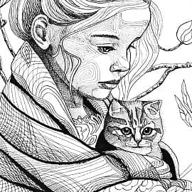 Девочка с котиком2