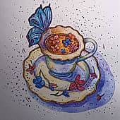 Чай с бабочкой