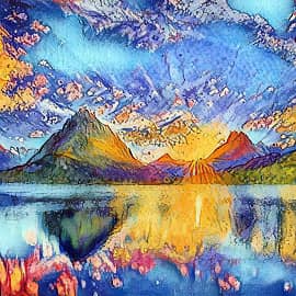 разноцветные горы