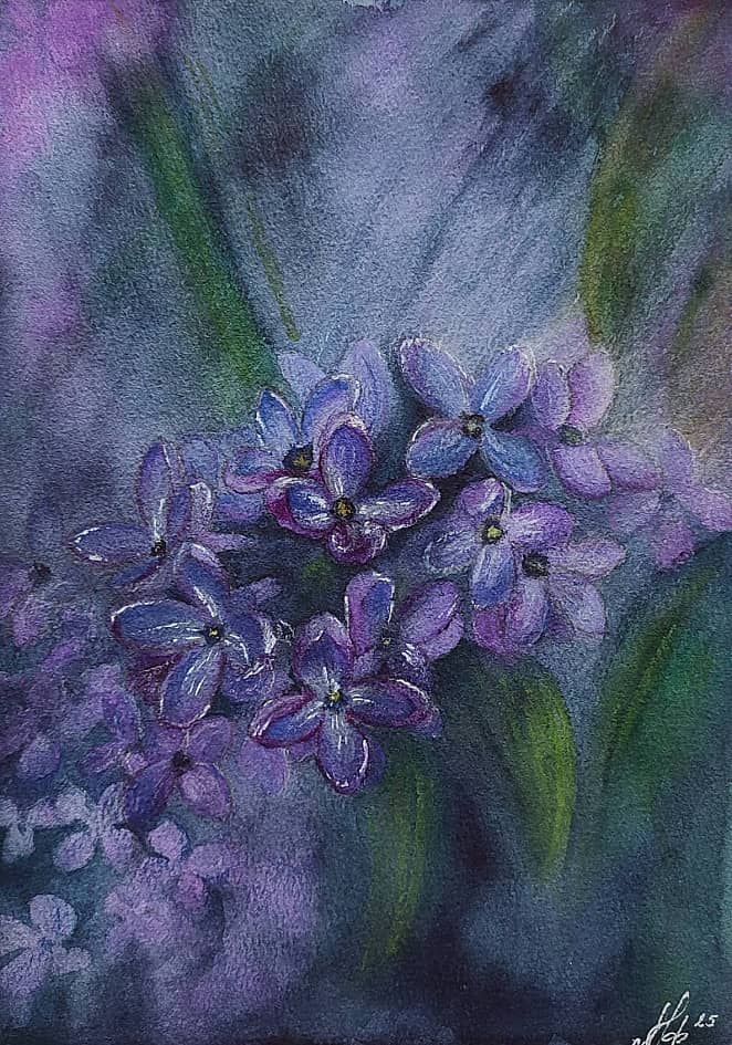 Сирень в свете лучей