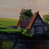 По мотивам И. Левитана "Саввинская слобода"