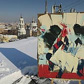 Картина Зимний период Современная живопись маслом Екатерина Лебедева художник (6), художник Екатерина Лебедева