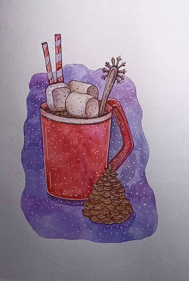 Чашка с десертом