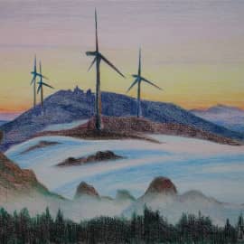 Ветряки в тумане