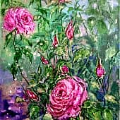 Утром в саду распускаются розы. Цветы  как люди, они умеют слышать и видеть., художник Татьяна Тэн (ТаК)