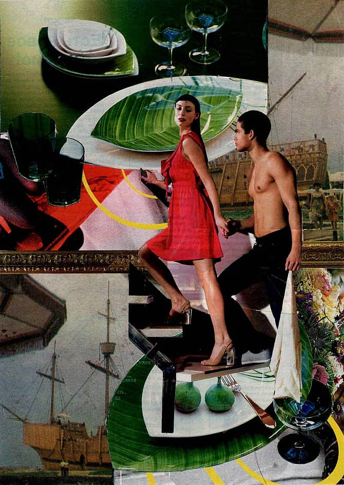 Приглашение к десерту. Коллаж.