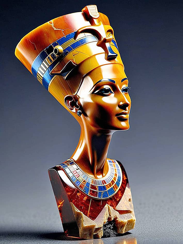 Нефертити царица египта из янтаря