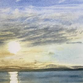 Закат на море