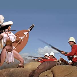 Битва зулусов с британцами.