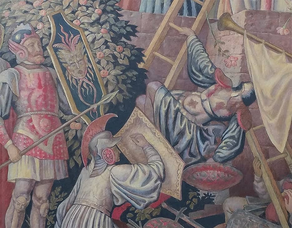 Триптих Эмблема Сословий: Штурм замка любви (фрагмент картины)