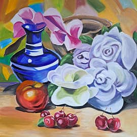 Натюрморт с вишней