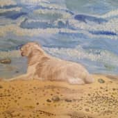 Пёс у моря (1), художник Оксана