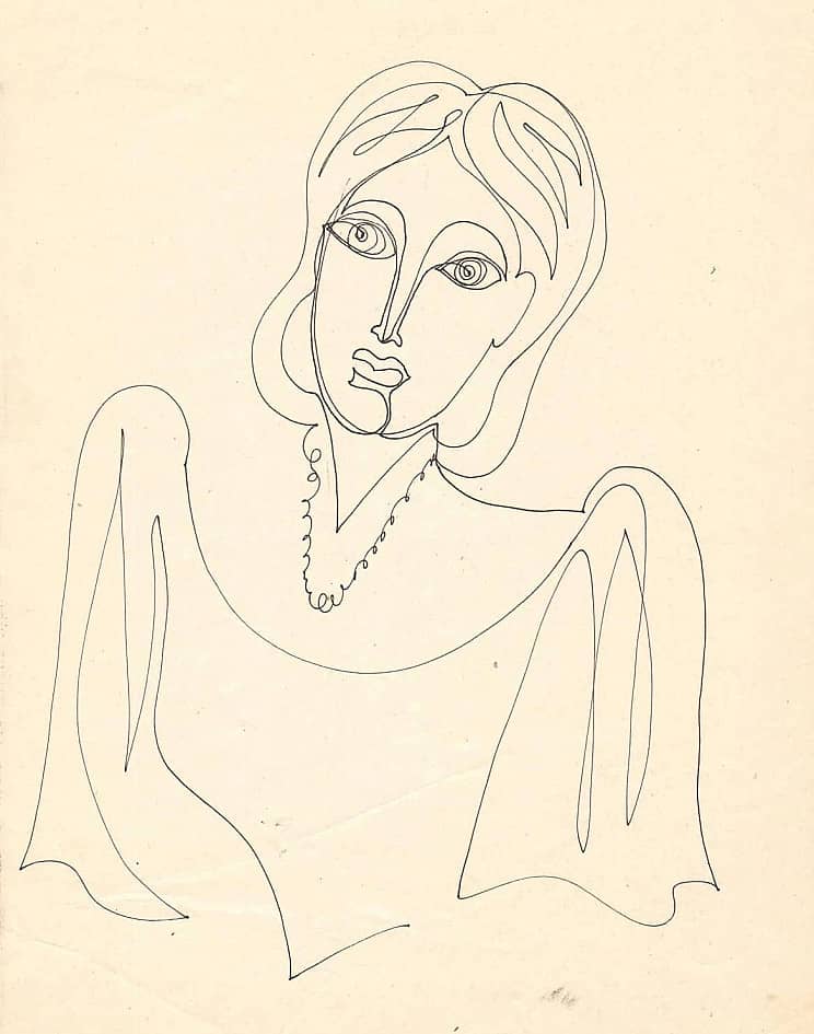 Женский образ. Из серии "Одной линией"