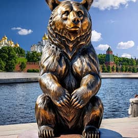 Весь мир твердит " Русский медведь".... Предлагаю проект такого памятника в Москве .