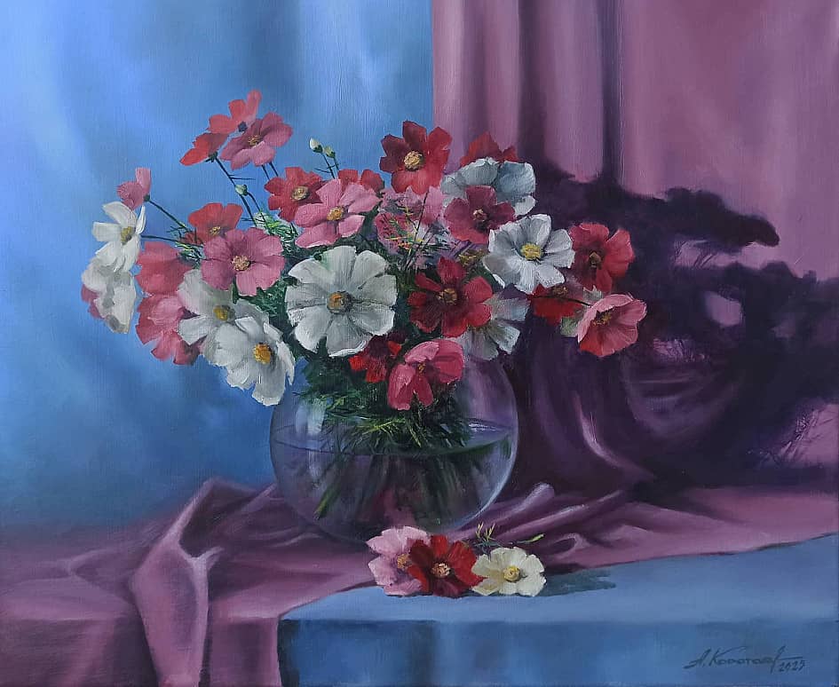 Букет космеи.